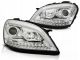 Φανάρια εμπρός led για Mercedes ML W164 (2005-2008) chrome με τρεχούμενο φλας - σετ 2τμχ.