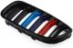 Καρδιές μάσκας για BMW F10 / F11  (2010+) με διπλή γρίλια - tri color - 2τμχ.