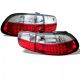 Πίσω φανάρια led για Honda Civic  (1991-1995) 3D - κόκκινα ,chrome - σετ 2τμχ.