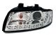 Φανάρια εμπρός led Dayline για Audi A4 (2001-2004) - chrome , χωρίς λάμπες (Η7) - σετ 2τμχ.