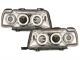 Φανάρια εμπρός angel eyes για Audi 80 B4 (1991-1994) - chrome , με λάμπες (Η1) - σετ 2τμχ.