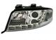 Φανάρια εμπρός με φώτα ημέρας led για Audi A6 (2001-2003) - chrome , με λάμπες (Η1) - σετ 2τμχ.