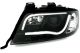 Φανάρια εμπρός led lightbar για Audi A6 C5 (1997-2001) / Allroad 1999-2005 - μαύρα , με λάμπες (Η1) - σετ 2τμχ.