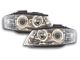 Φανάρια εμπρός angel eyes για Audi A3 (2003-2008) - chrome , χωρίς λάμπες (Η7) - σετ 2τμχ.