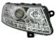 Φανάρια εμπρός angel eyes για Audi A6 led (2004-2008) - chrome , με λάμπες (Η1) - σετ 2τμχ.