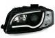 Φανάρια εμπρός led Lightbar design για Audi A3 (2008-2012) - chrome ,μαύρα , με λάμπες (Η1) - σετ 2τμχ.