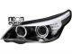 Φανάρια εμπρός angel eyes led για BMW E60 (2003-2007) - F10-Look , χωρίς λάμπες (Η7) - σετ 2τμχ.