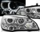 Φανάρια εμπρός angel eyes για BMW X5 (2007-2010) - 3D Design , με λάμπες (Η1) - σετ 2τμχ.