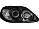 Φανάρια εμπρός angel eyes για Honda Civic (1996-1999) - μαύρα , με λάμπες (Η1) - σετ 2τμχ.