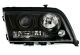 Φανάρια εμπρός για Mercedes C-CLASS W202 (1993-2001) , μαύρα , με λάμπες (Η1) - σετ 2τμχ.