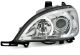 Φανάρια εμπρός για Mercedes ML W163 (1998-2001) - με angel eyes , χωρίς λάμπες (Η7) - σετ 2τμχ.