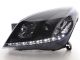 Φανάρια εμπρός led για Opel Astra H (2004-2009) - μαύρα , με λάμπες (Η1) - σετ 2τμχ.