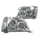 Φανάρια εμπρός angel eyes για Toyota Land Cruiser FJ90 (1996-2003) - chrome , με λάμπες (Η1) - σετ 2τμχ.