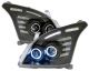 Φανάρια εμπρός angel eyes για Toyota Land Cruiser 120 (2003-2009) - μαύρα , χωρίς λάμπες (Η7) - σετ 2τμχ.