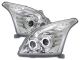 Φανάρια εμπρός angel eyes για Toyota Land Cruiser 120 (2003-2009) - chrome , χωρίς λάμπες (Η7) - σετ 2τμχ.