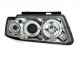 Φανάρια εμπρός angel eyes για Vw Passat 3Β/B5 (1997-2000) - chrome , με λάμπες (Η1) - σετ 2τμχ.