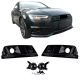 Δίχτυ Προφυλακτήρα Εμπρός Πλαινό Για Audi A4 B9 16-18 RS4 Look Γυαλιστερό Μαύρο Αριστερό & Δεξί 2 Τεμάχια (CAR0020823)