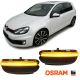 Φλας Καθρέπτη Για Vw Golf 6 VI 08-12 / Touran 10-15 Osram Dynamic Led Canbus Μαύρο 2 Τεμάχια (CAR0022897)