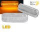 Πλαϊνά Φλας Φτερού Για Mercedes-Benz ML W163 98-02 Led Dynamic Άσπρα 2 Τεμάχια (CAR0026024)