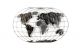 World Map Wall Decoration 120x75εκ. Metal