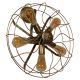 GloboStar® FAN 01381 Vintage Επιτοίχιο Φωτιστικό Απλίκα Πολύφωτο 5 x E27 IP20 Χάλκινο Μέταλλο - Μ46 x Π22 x Υ46cm