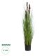 GloboStar® Artificial Garden TYPHA ANGUSTIFOLIA GRASS 20070 Τεχνητό Διακοσμητικό Φυτό Γρασίδι της Τύφας Υ120cm