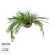 GloboStar® Artificial Garden FERN HANGING PLANT 20624 Τεχνητό Κρεμαστό Διακοσμητικό Φυτό Φτέρης Y45cm