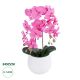 GloboStar® Artificial Garden PINK ORCHID 21116 Διακοσμητικό Φυτό Ροζ Ορχιδέα Υ45cm