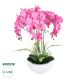 GloboStar® Artificial Garden PINK ORCHID 21124 Διακοσμητικό Φυτό Ροζ Ορχιδέα Υ50cm