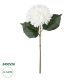 GloboStar® Artificial Garden WHITE HYDRANGEA BRANCH 21173 Τεχνητό Διακοσμητικό Κλαδί Ορτανσίας Λευκό  Y47cm