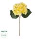 GloboStar® Artificial Garden YELLOW HYDRANGEA BRANCH 21176 Τεχνητό Διακοσμητικό Κλαδί Ορτανσίας Κίτρινης  Y47cm