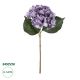 GloboStar® Artificial Garden PURPLE HYDRANGEA BRANCH 21181 Τεχνητό Διακοσμητικό Κλαδί Ορτανσίας Βαθύ Μωβ  Y47cm