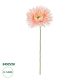 GloboStar® Artificial Garden PINK GERBERA  BRANCH 21205 Τεχνητό Διακοσμητικό Κλαδί Ζέρμπερας Ροζ Y44cm