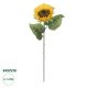 GloboStar® Artificial Garden YELLOW SUNFLOWER  BRANCH 21212 Τεχνητό Διακοσμητικό Κλαδί Ηλιοτρόπιο Κίτρινο Y50cm