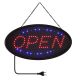 GloboStar® 75683 Φωτιστικό Ταμπέλα LED Σήμανσης OPEN με Πρίζα AC 230V Μ47.5xΠ24.5xΥ2.5cm