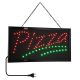 GloboStar® 75684 Φωτιστικό Ταμπέλα LED Σήμανσης PIZZA με Πρίζα AC 230V Μ48xΠ25xΥ2cm